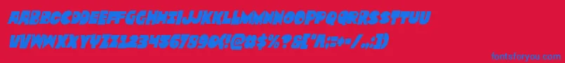 Zounderkitecondital Font – Blue Fonts on Red Background