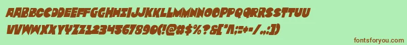 Zounderkitecondital Font – Brown Fonts on Green Background