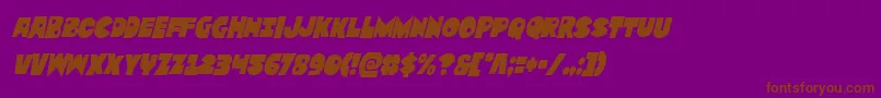 Zounderkitecondital Font – Brown Fonts on Purple Background