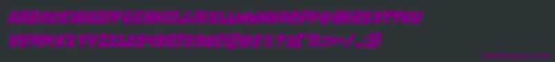 Zounderkitecondital-Schriftart – Violette Schriften auf schwarzem Hintergrund