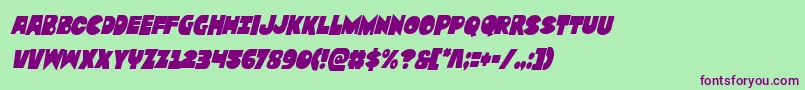 Zounderkitecondital Font – Purple Fonts on Green Background