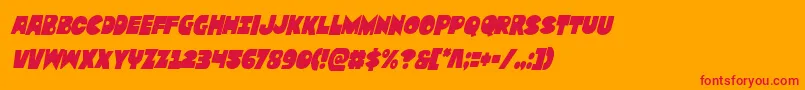 Zounderkitecondital Font – Red Fonts on Orange Background