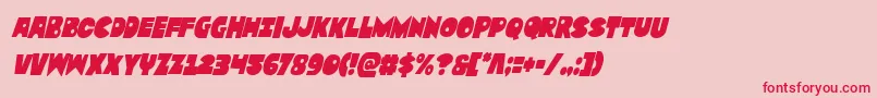 Zounderkitecondital Font – Red Fonts on Pink Background