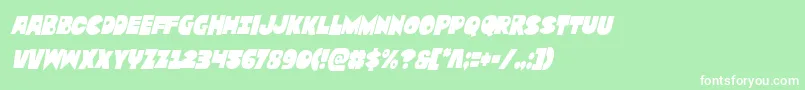 Zounderkitecondital Font – White Fonts on Green Background
