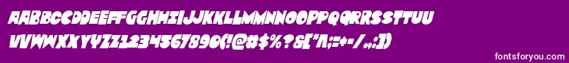 Zounderkitecondital Font – White Fonts on Purple Background
