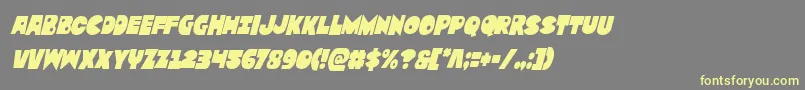 Zounderkitecondital Font – Yellow Fonts on Gray Background