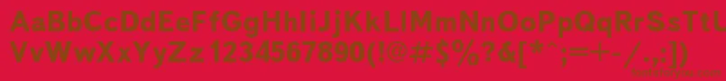 Txbb Font – Brown Fonts on Red Background