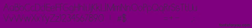 LumniaThin Font – Black Fonts on Purple Background