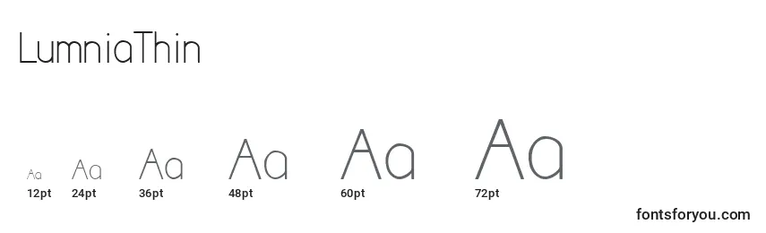 LumniaThin Font Sizes