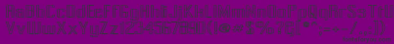 PecotOutlineBold-Schriftart – Schwarze Schriften auf violettem Hintergrund