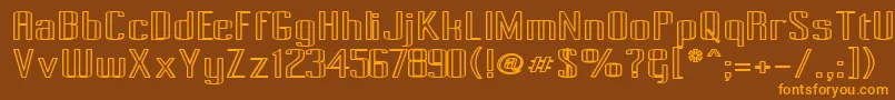 Шрифт PecotOutlineBold – оранжевые шрифты на коричневом фоне