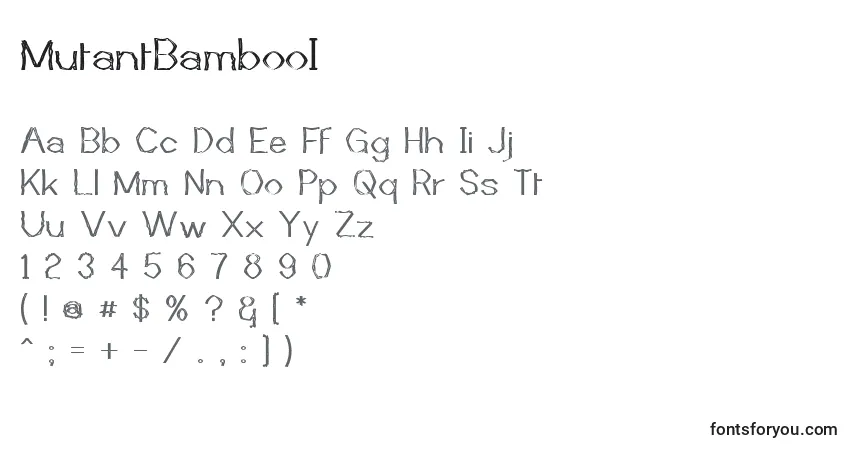 MutantBambooI Font – alphabet, numbers, special characters