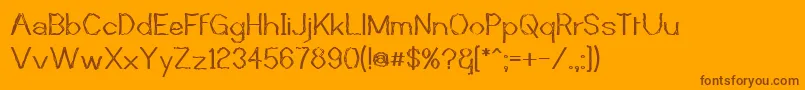 Lisätietoja MutantBambooI-fontista MutantBambooI-fontti – ruskeat fontit oranssilla taustalla