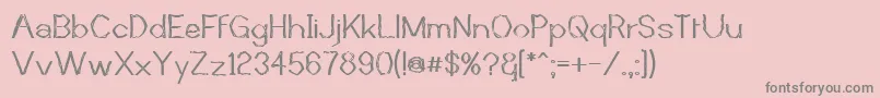 MutantBambooI Font – Gray Fonts on Pink Background