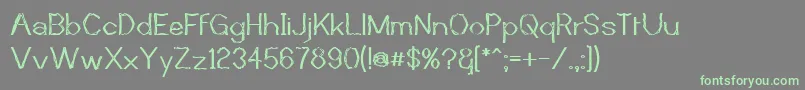 MutantBambooI Font – Green Fonts on Gray Background