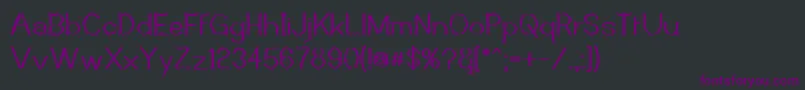 Czcionka MutantBambooI – fioletowe czcionki na czarnym tle