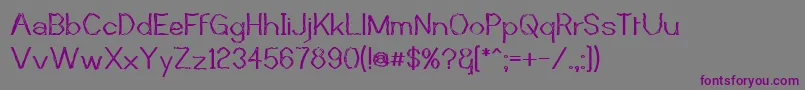 MutantBambooI Font – Purple Fonts on Gray Background