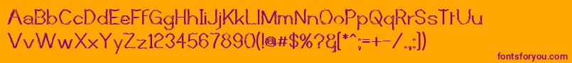MutantBambooI Font – Purple Fonts on Orange Background