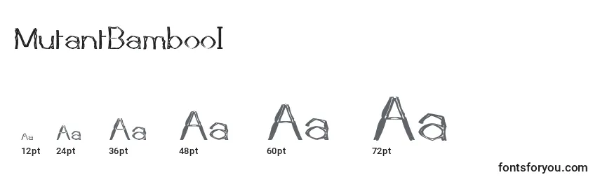 Размеры шрифта MutantBambooI
