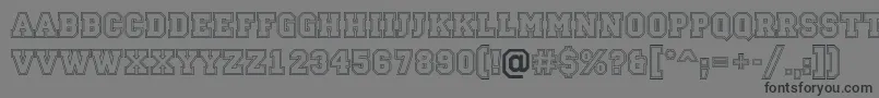 Campu13 Font – Black Fonts on Gray Background