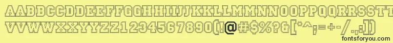 Campu13 Font – Black Fonts on Yellow Background