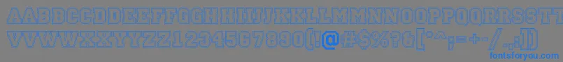 Campu13 Font – Blue Fonts on Gray Background