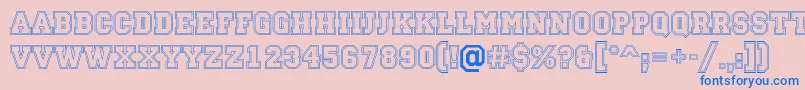 Campu13 Font – Blue Fonts on Pink Background
