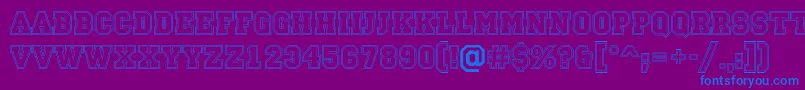 fuente Campu13 – Fuentes Azules Sobre Fondo Morado