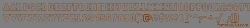 Campu13 Font – Brown Fonts on Gray Background