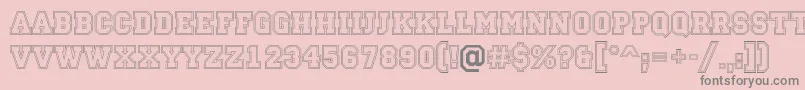 Campu13 Font – Gray Fonts on Pink Background