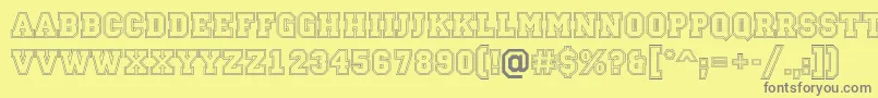 Campu13 Font – Gray Fonts on Yellow Background