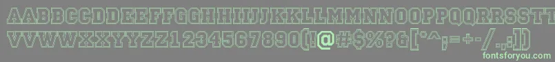 Campu13 Font – Green Fonts on Gray Background