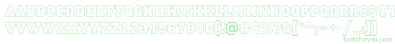 Campu13 Font – Green Fonts on White Background