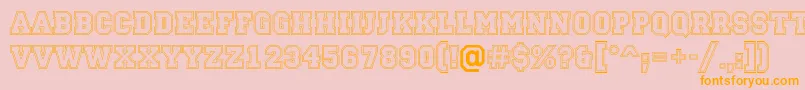 Campu13 Font – Orange Fonts on Pink Background