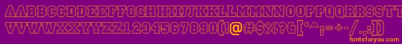 Campu13 Font – Orange Fonts on Purple Background