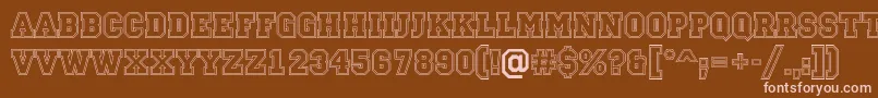Campu13 Font – Pink Fonts on Brown Background
