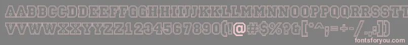 Campu13 Font – Pink Fonts on Gray Background