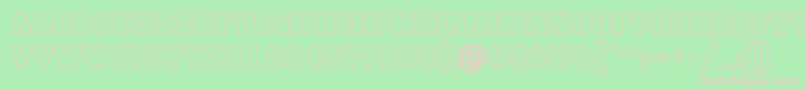 Campu13 Font – Pink Fonts on Green Background