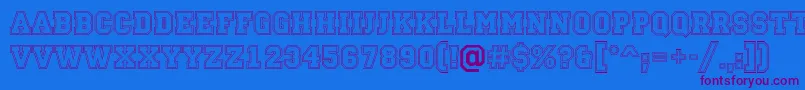 Campu13 Font – Purple Fonts on Blue Background