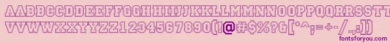 Campu13 Font – Purple Fonts on Pink Background