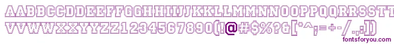 Campu13 Font – Purple Fonts on White Background