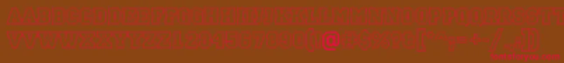 Шрифт Campu13 – красные шрифты на коричневом фоне