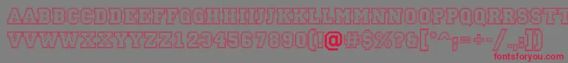 Campu13 Font – Red Fonts on Gray Background