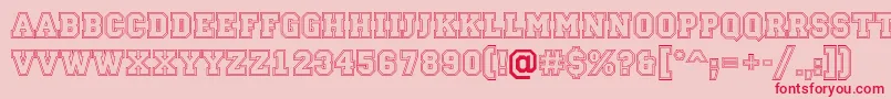 Campu13 Font – Red Fonts on Pink Background