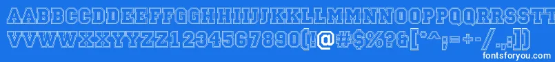 Campu13 Font – White Fonts on Blue Background