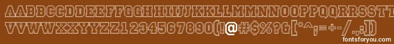 Campu13 Font – White Fonts on Brown Background