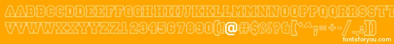 Campu13 Font – White Fonts on Orange Background