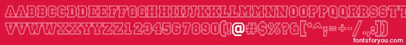 Campu13 Font – White Fonts on Red Background