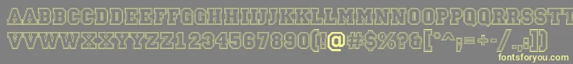 Campu13 Font – Yellow Fonts on Gray Background