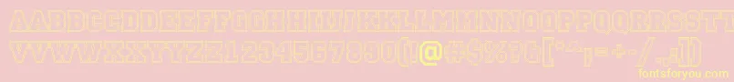 Campu13 Font – Yellow Fonts on Pink Background